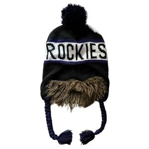 Colorado Rockies Charlie Blackmon Stocking Cap w/Removable Beard/Mustach…